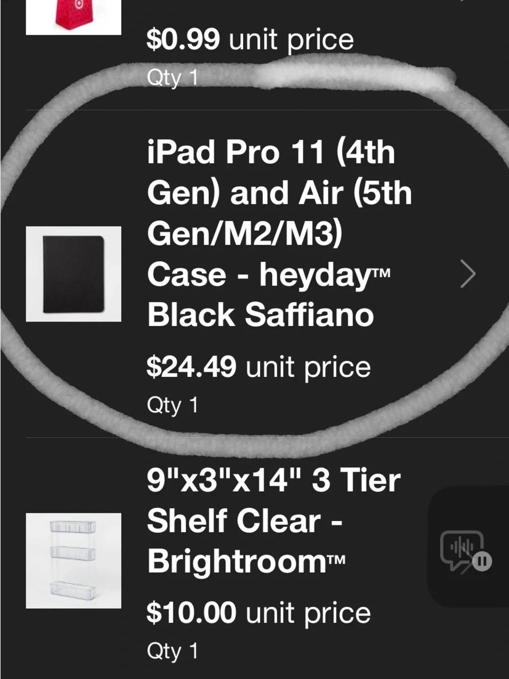 iPad Pro 11 4th Gen & Air 5th Gen/M2/M3 Case Heyday Black Saffiano